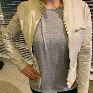 White leather jacket